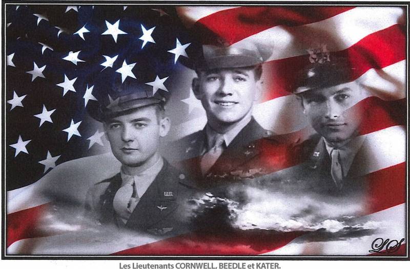Stèle des trois soldats américains tombés lors d'un combat aérien à Pierrefeu du Var
